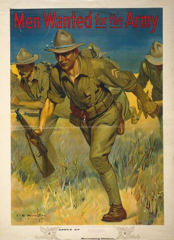 Men wanted for the Army as a canvas print