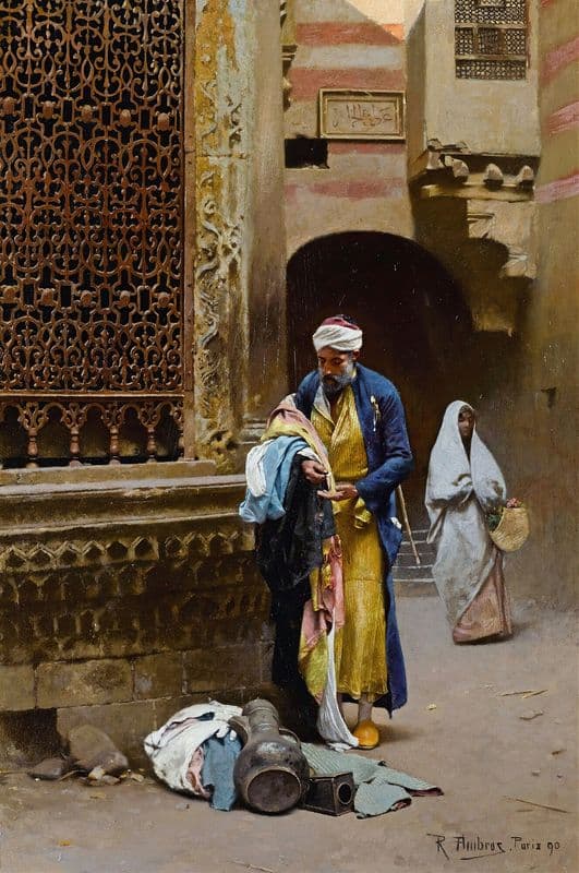 Merchant Before The Sabil Of Nafisa Al-bayda, Cairo as a canvas print
