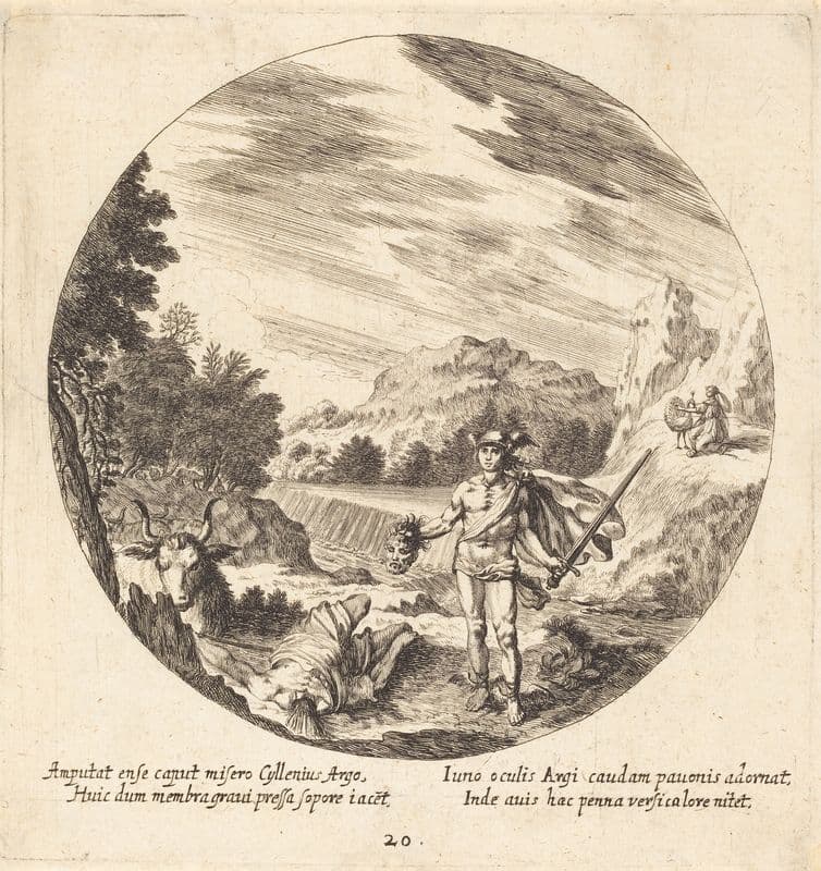 Mercury Killing Argus as a canvas print