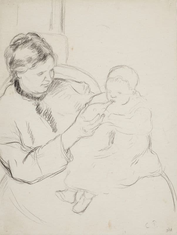 Mère et enfant as a canvas print