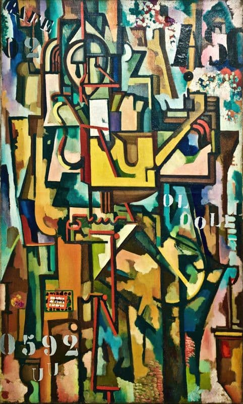 Metallic Vibrations (Mechanical Geometric Splendor) (c.1915-1916) as a canvas print