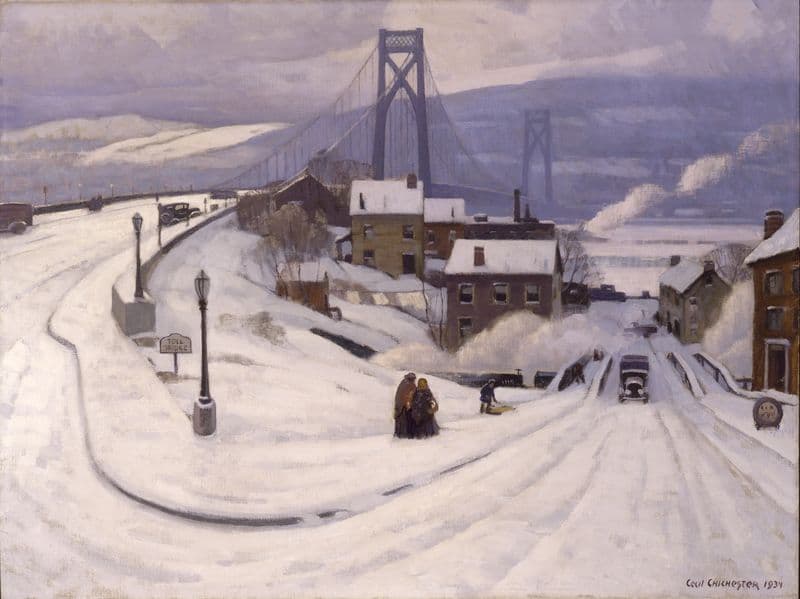 Mid-Hudson Bridge–Winter as a canvas print