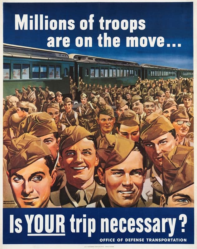 Millions of troops are on the move… is your trip necessary as a canvas print