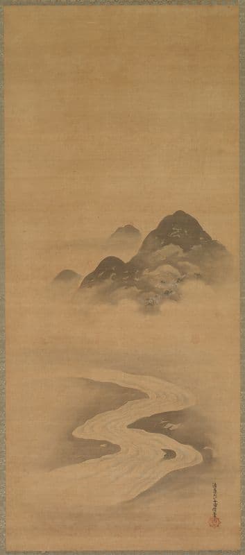 Minamoto no Nakakuni Visits Lady Kogō 3 (late 1600s) as a canvas print