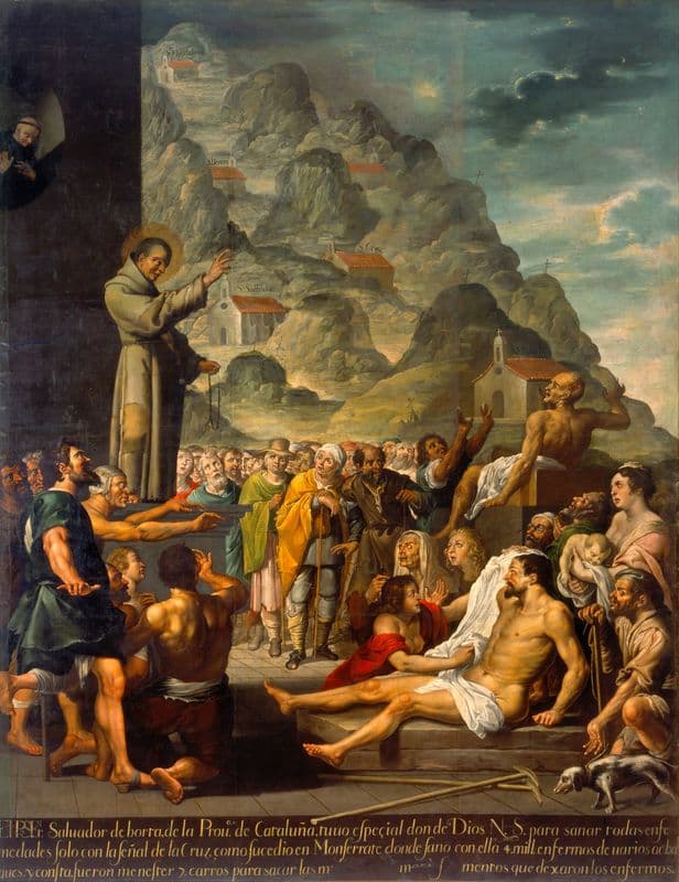 Miracles Of The Blessed Salvador Of Horta as a canvas print