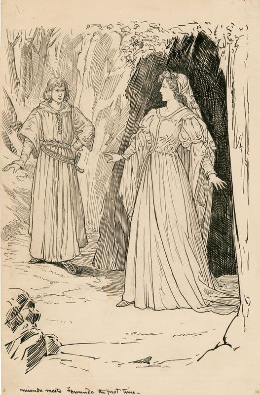 Miranda meets Fernando the first time (1917-1918) as a canvas print