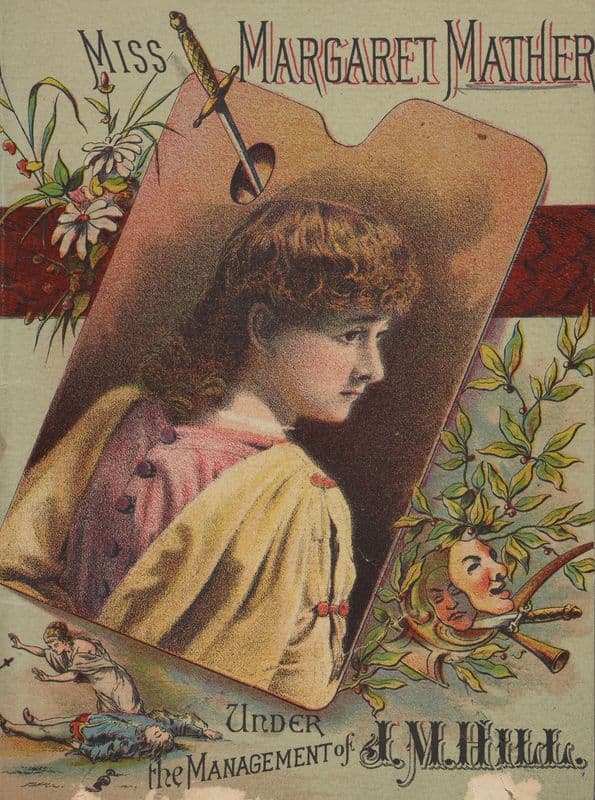 Miss Margaret Mather (1882-1883) as a canvas print