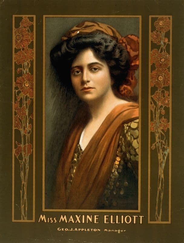 Miss Maxine Elliott as a canvas print