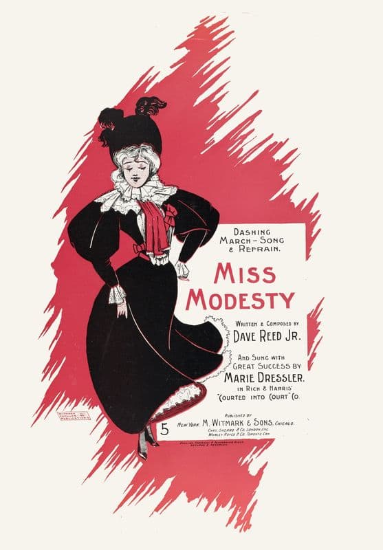 Miss Modesty as a canvas print