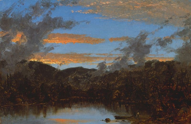 Mist Rising at Sunset in the Catskills (c. 1861) as a canvas print