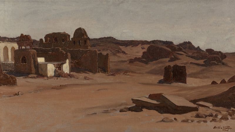 Modern Tombs, Aswan, Egypt (circa 1890) as a canvas print