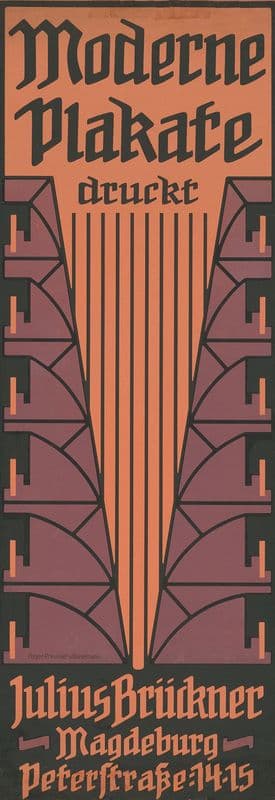 Moderne Plakate druckt Julius Brückner as a canvas print