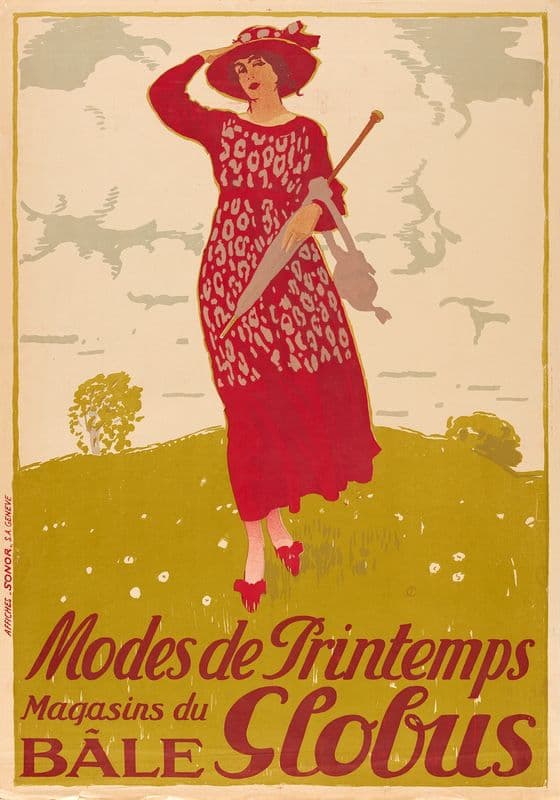 Modes de Printemps – Magasins du Globus – Bâle as a canvas print