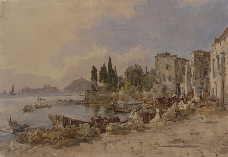Molo di Gaeta (1841-1847) as a canvas print