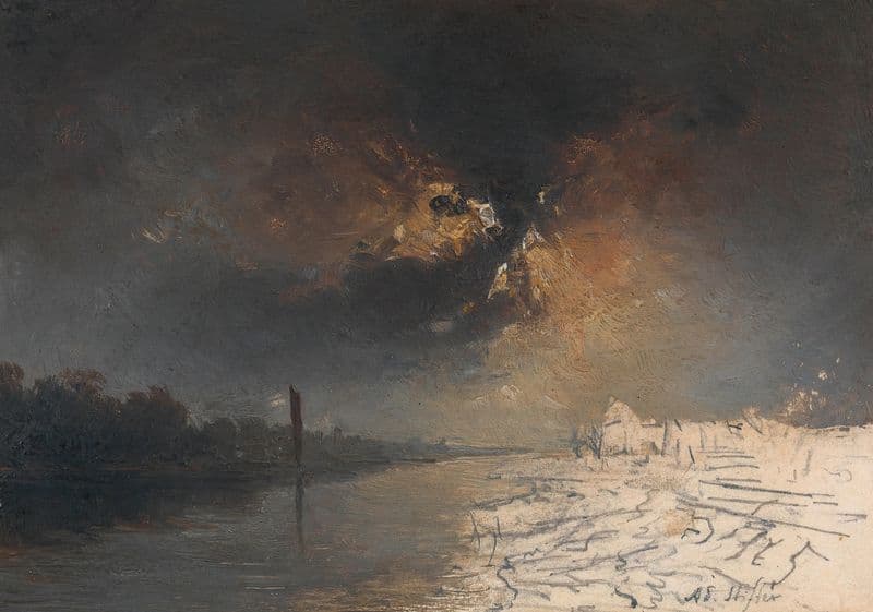 Mondlandschaft (ca. 1845) as a canvas print