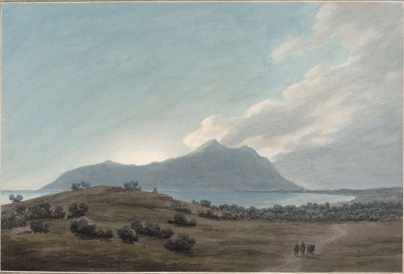 Monte Circeo at Sunset (1780s) as a canvas print