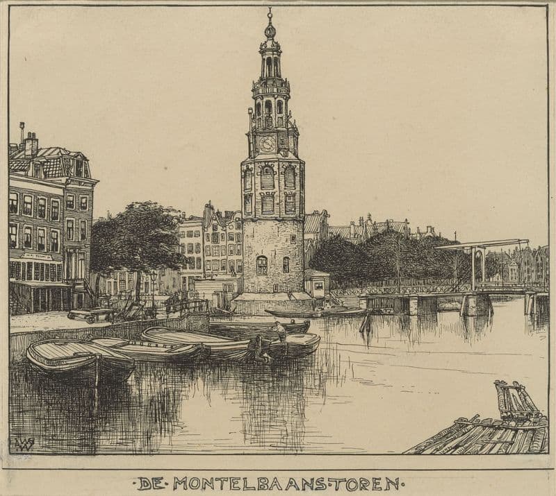 Montelbaans Toren te Amsterdam (20th century) as a canvas print