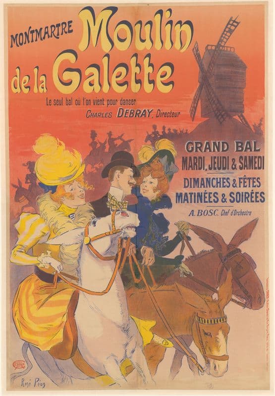 Montmartre. Moulin de la Galette as a canvas print