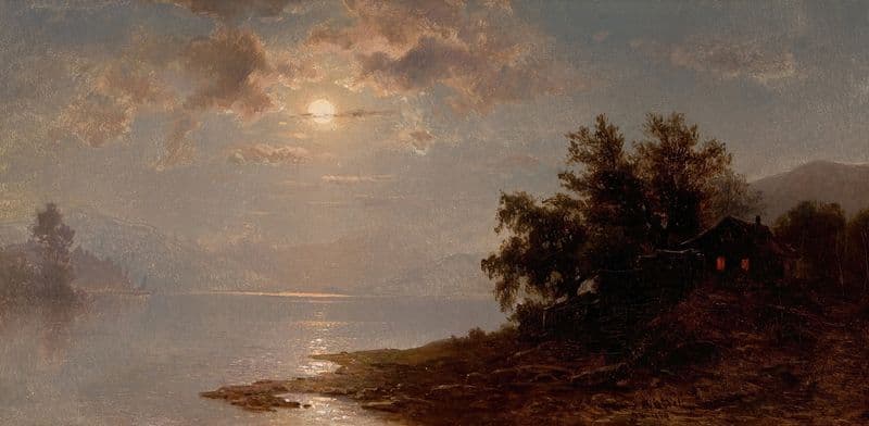 Moonlit Lake, White Mountains as a canvas print