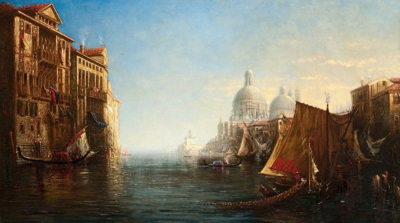 Morning on the Grand Canal, Venice as a canvas print