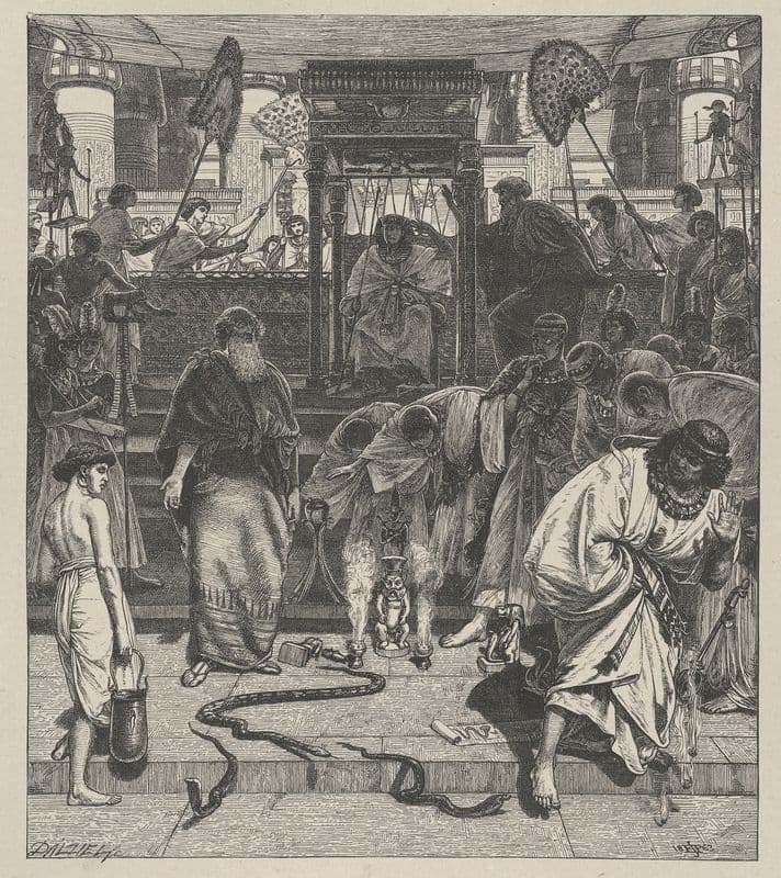 Moses and Aaron Before Pharoah (1863–81) as a canvas print