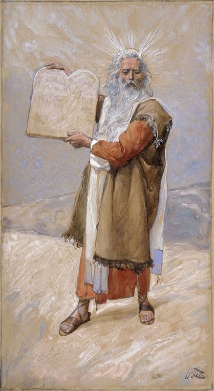 Moses and the Ten Commandments (c. 1896-1902) as a canvas print
