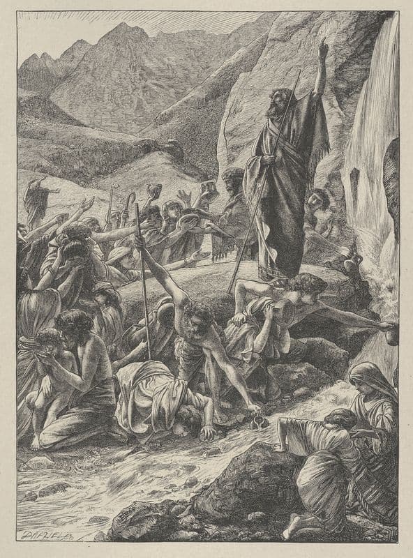 Moses Strikes the Rock (1865–81) as a canvas print