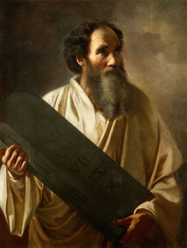 Moses, Study of Head as a canvas print