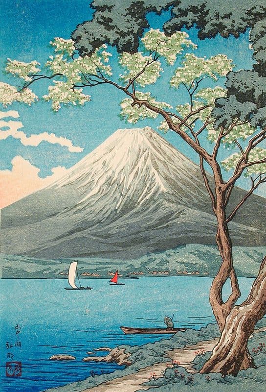 Mount Fuji from Lake Yamanaka as a canvas print