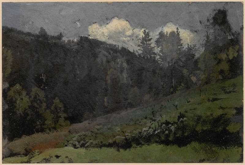 Mountain slope (1850-1881) as a canvas print