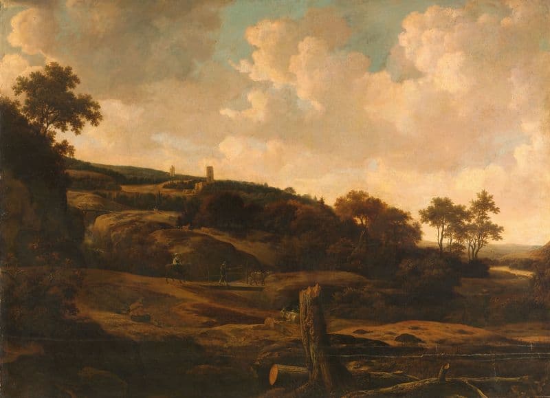 Mountainous Landscape with a Ruin (c. 1650 - 1669) as a canvas print