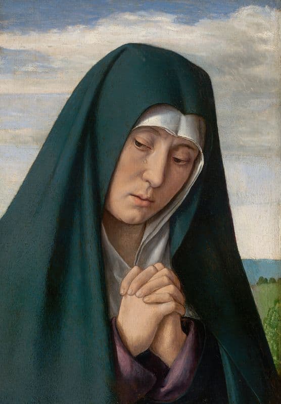Mourning Virgin (1500-05) as a canvas print