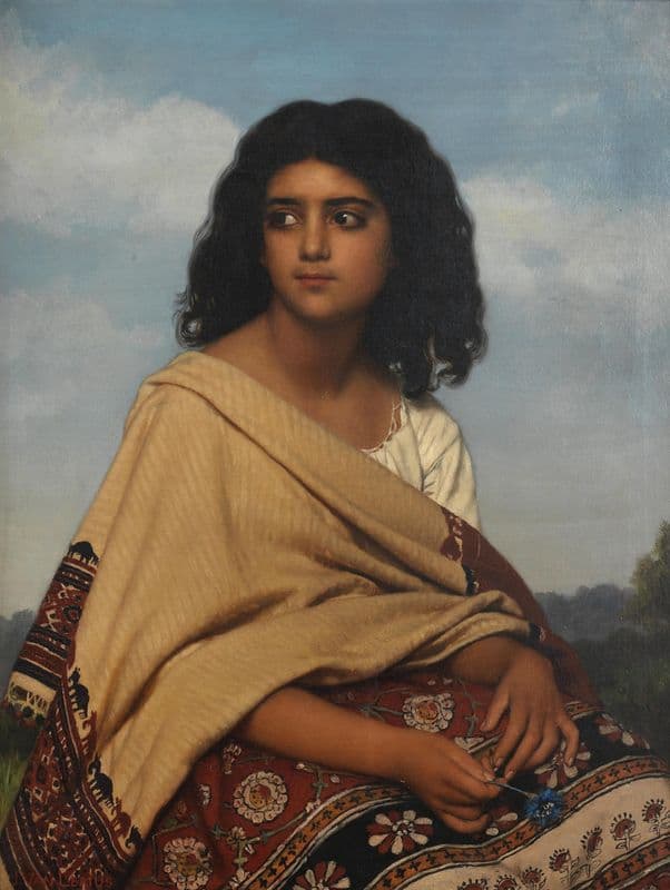 Moza, the Gypsy woman as a canvas print