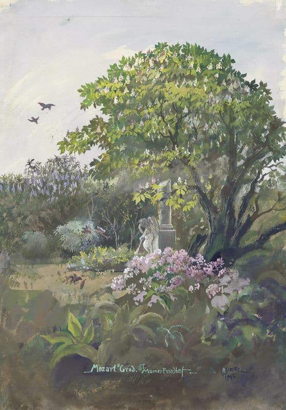 Mozarts Grab am St. Marxer Friedhof as a canvas print