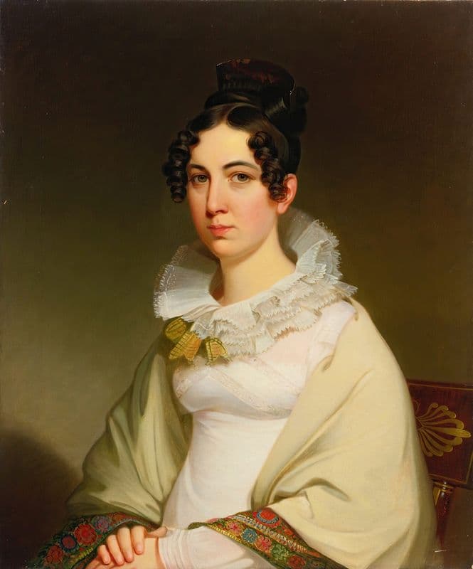 Mrs. Longnecker (circa 1820) as a canvas print