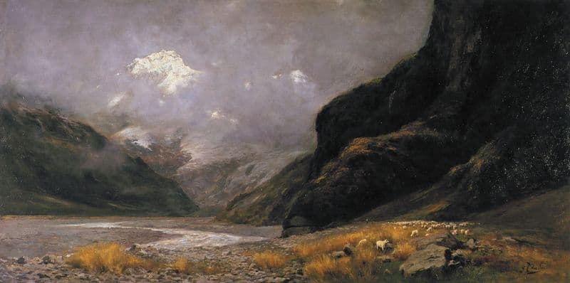 Mt. Sefton, from Hermitage (circa 1898-1902) as a canvas print