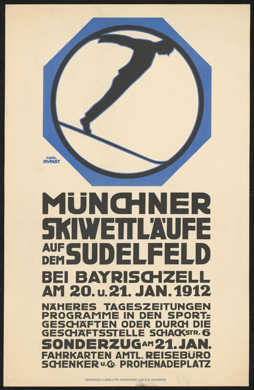 Münchner Skiwettläufe auf dem Südfeld as a canvas print