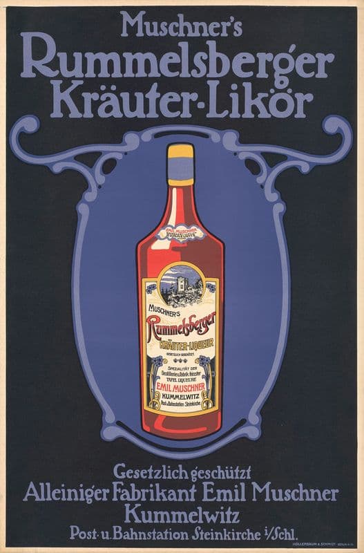 Muschner’s Rummelsberger Kräuter-Likör (ca. 1889 - 1914) as a canvas print