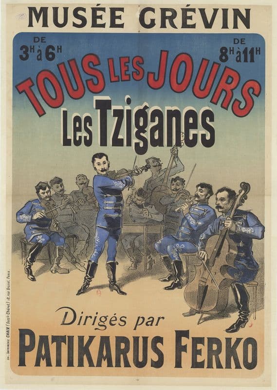 Musée Grévin. tous les jours. Les Tziganes dirigés par Patikarus Ferko as a canvas print