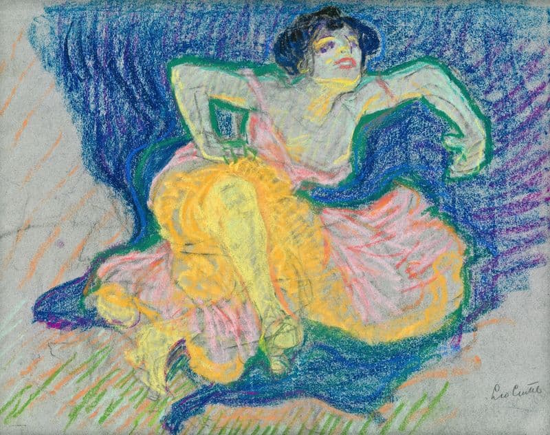 Music hall dancer (20th century) as a canvas print