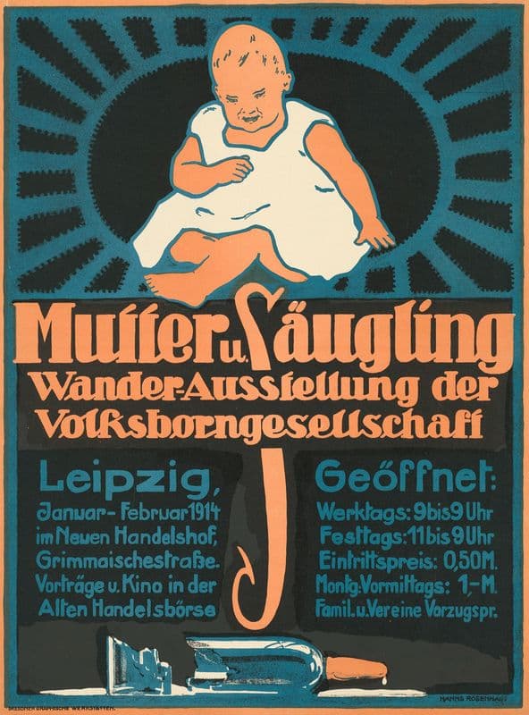 Mutter und Säugling Wander-Ausstellung der Volksborngesellschaft Leipzig as a canvas print