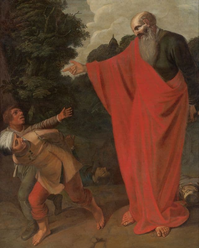 Mythological Figure In A Landscape as a canvas print