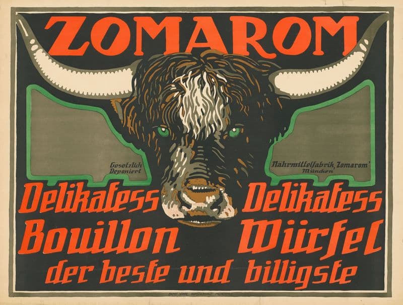 Nährmittelfabrik Zomarom, Delikatess Bouillon-Würfel as a canvas print