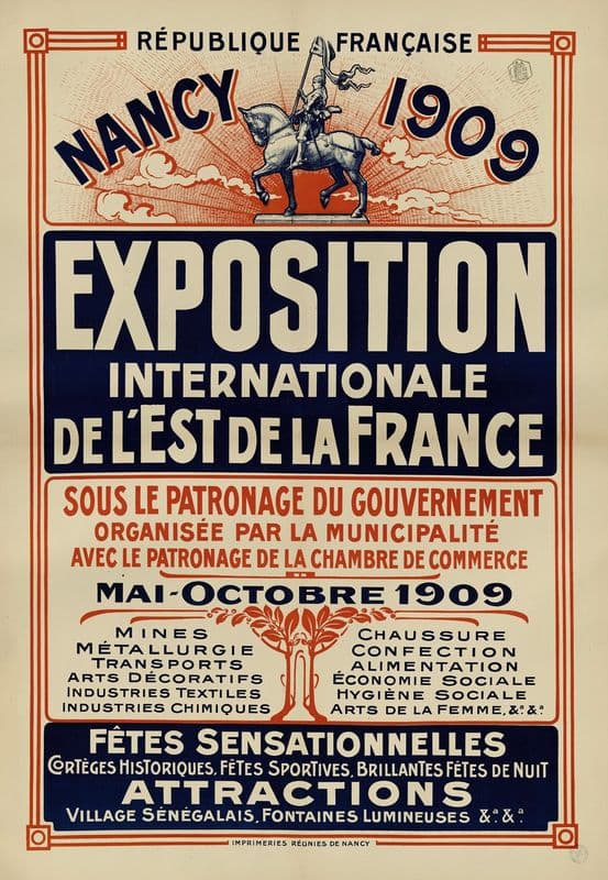 Nancy 1909 Exposition Internationale de l’Est de la France as a canvas print