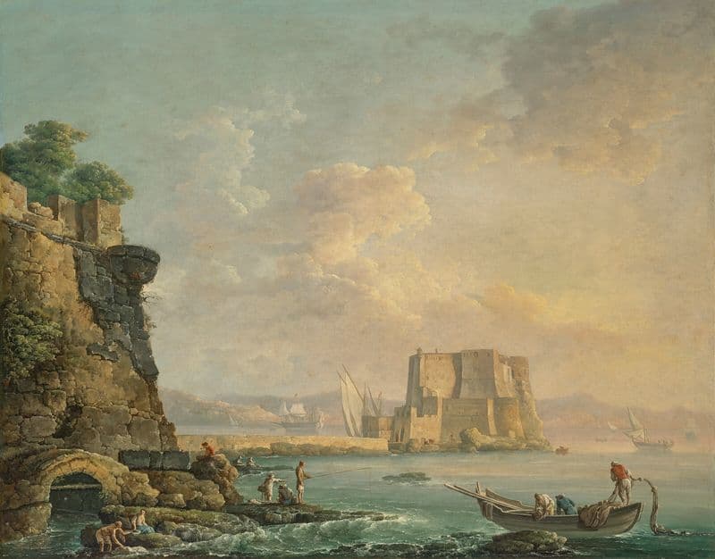 Naples, with the Castel dell’Ovo as a canvas print