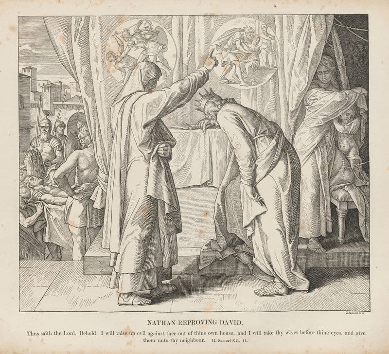 Nathan reproving David as a canvas print