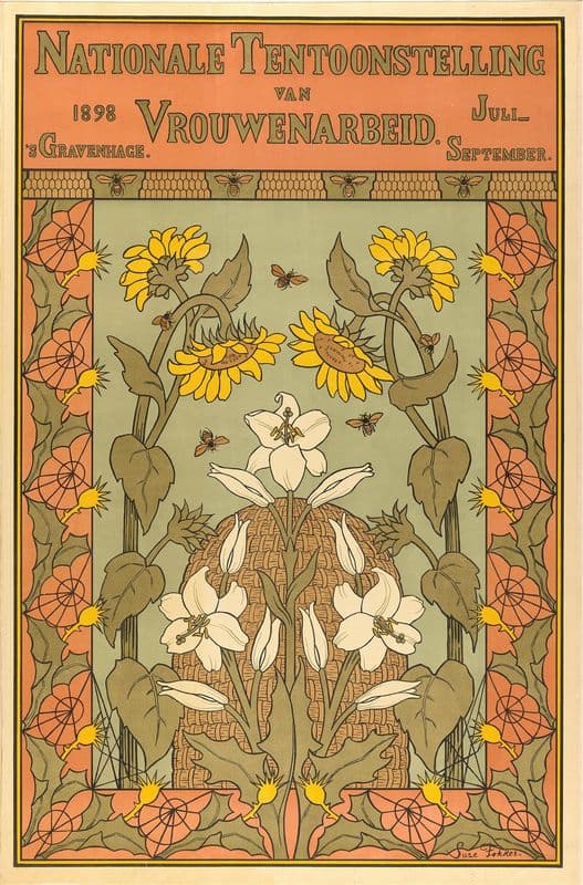 National Exhibition of Women’s Work in The Hague. 1898 July-September as a canvas print