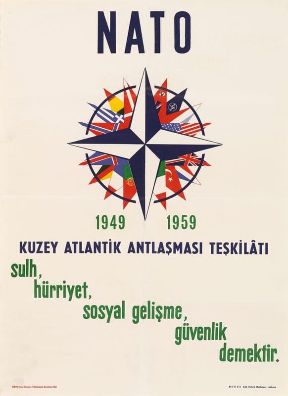 NATO 10th Anniversary Poster as a canvas print