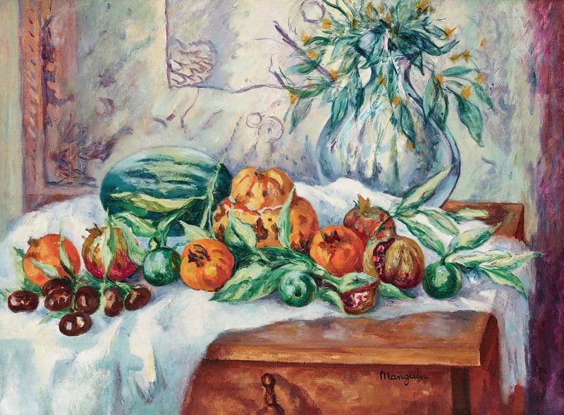 Nature morte aux grenades (circa 1945) as a canvas print