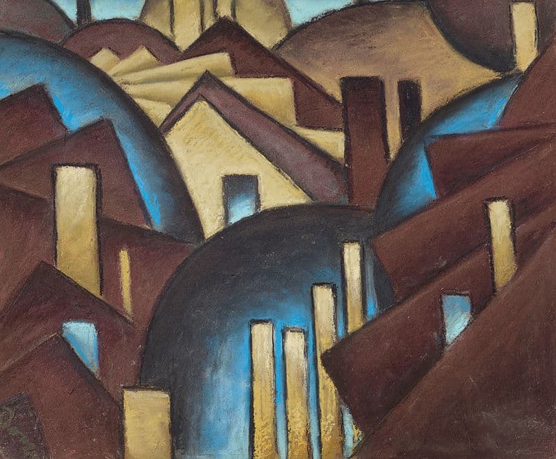 Nature Symbolized No. 1 (Roofs) (1911-12) as a canvas print